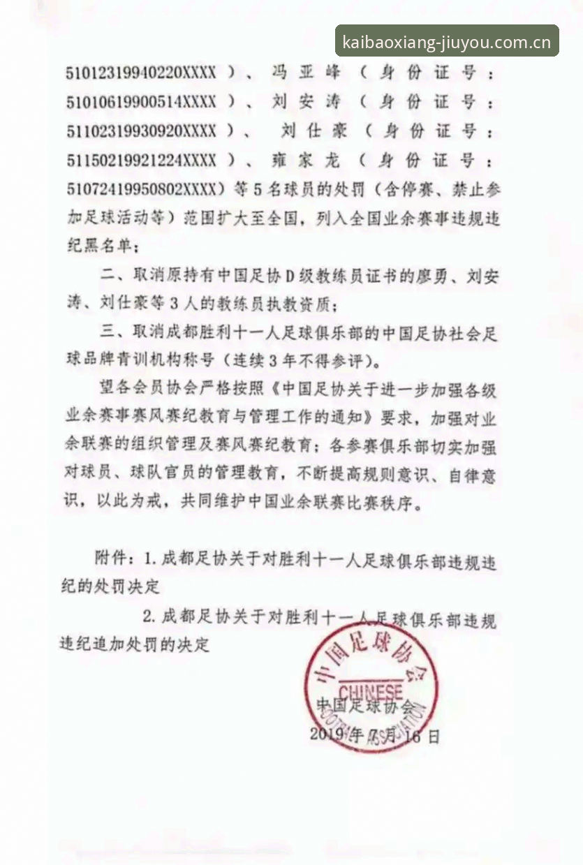 足协第三批禁足名单详解：17人终身禁赛与48人处罚全记录